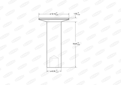 Заклепки накладки 6,35mmx15,9mm, opak. 100szt. сталевий трубчастий nit фото №1