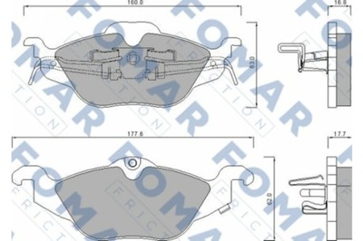 FOMAR FO 666281 КОМПЛЕКТ КОЛОДОК ТОРМОЗНЫХ