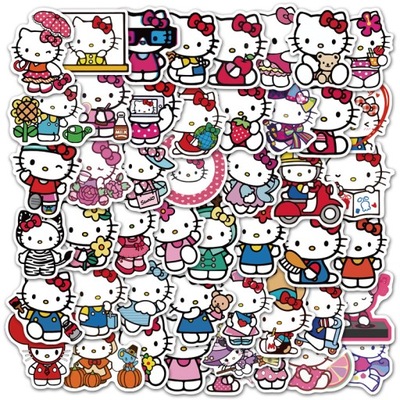 100 PIEZAS PEGATINAS SANRIO HELLO KITTY KUROMI MOJA  