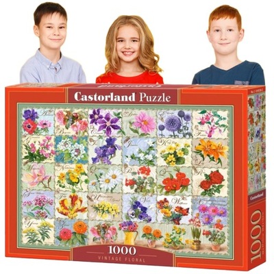 PUZZLE do Układania dla DZIEWCZYN Floral TRWAŁE