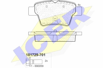КОЛОДКИ ГАЛЬМІВНІ ICER 181729-701