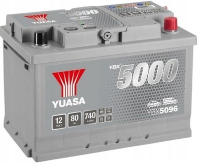 АККУМУЛЯТОР YUASA YBX5096 12V 80AH 740A P+