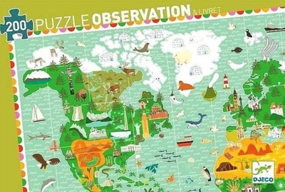 Puzzle tekturowe z książeczką Budowle Świata Djeco