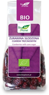 ŻURAWINA SŁODZONA CUKREM TRZCINOWYM BIO 100 g - BIO PLANET (BIO PLANET - se