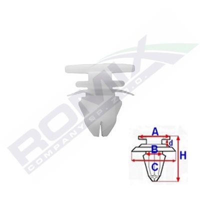 КЛИПСА КРЕПЛЕНИЯ LISTEW БОКОВЫХ VOLVO X5SZT