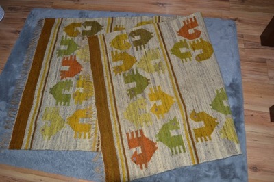 Kilim wełniany 210 cm x 100 cm + 12cm (frędzle) PRL