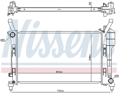 РАДИАТОР ДВИГАТЕЛЯ NISSENS NIS 67106