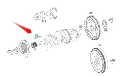 KLIN WAŁU KORBOWEGO MERCEDES A6119910068