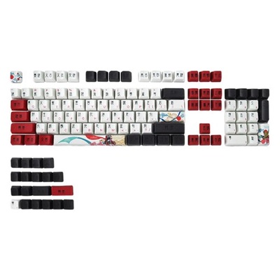 Zestaw 123 klawiszy PBT nasadki na klawisze do przełączników Cherry MX Gaming Mechanical Red