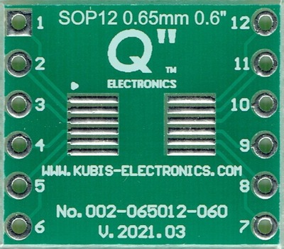 MSOP12,TSSOP12 0.65mm na DIP 0.6".