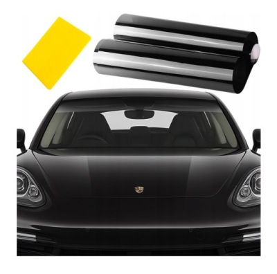 PAS NA SZYBĘ PRZEDNIĄ FOLIA PRZECIWSŁONECZNA PASEK PRZYCIEMNIAJĄCY CZARNY