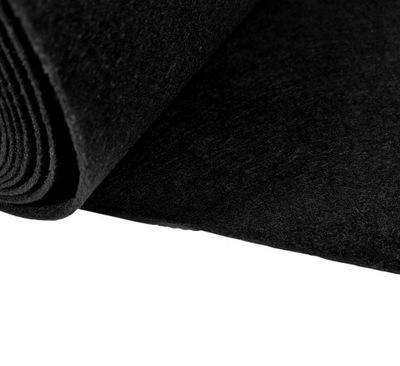 filc czarny 1,6m wykładzina mata na metry z filcu dywanówka tania dywanowa