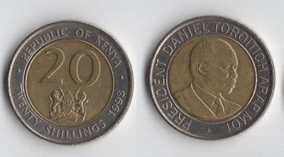 KENIA 1998 20 SHILLINGS