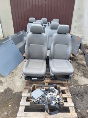 Vw transporter multivan t5 сиденья сиденье заднее сиденье 9 человек комплект 4 ряды кожа фото №1