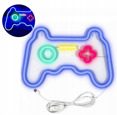 NEON LED PREMIUM USB GAME PAD NA ŚCIANĘ SZYLD