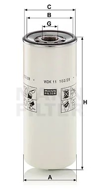 FILTRO COMBUSTIBLES MANN WDK11102/28  