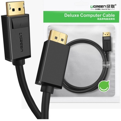 Ugreen kabel przewód DisplayPort 1.2 4K 2 m czarny (DP102 10211)