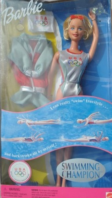 lalka BARBIE SWIMMING CHAMPION 1999 mattel