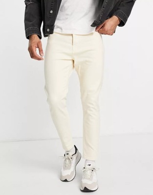 TOPMAN SPODNIE MĘSKIE JEANSY BEŻOWE 28/32 1XMF