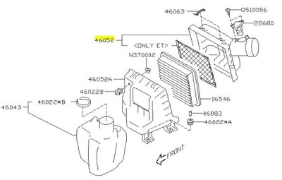 CUERPO DE FILTRO AIRE SUBARU XV FORESTER V 17-  