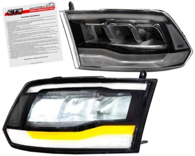 Dodge ram pickup 1500 2008-24 фонари фары перед передние full led drl фото №1