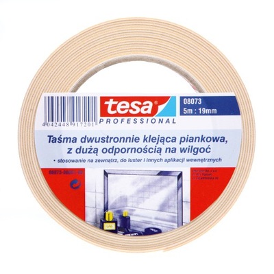 TESA Piankowa taśma dwustronna 5m:19mm