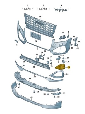 Решётка заглушка бампера перед правая audi q2 aso фото №1