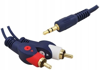 Kabel 2 RCA Czincz - Jack 3,5mm 3m Audio Stereo