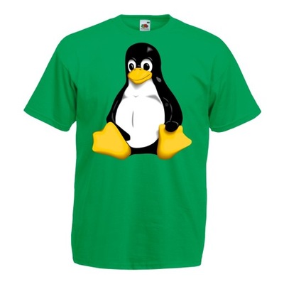 Koszulka tux pingwin linux L zielona
