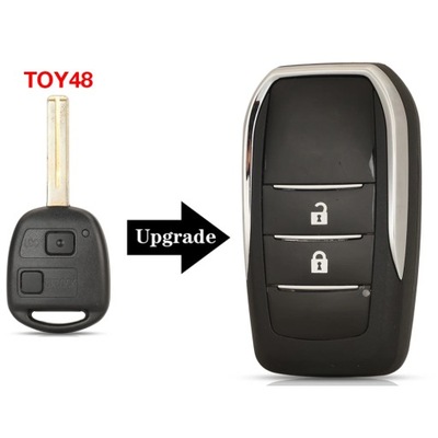 MODIFIED FLIP REMOTE KEY SHELL CASE FOB FOR TOYOTA CAMRY COROLLA PRA~51585