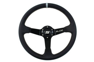 STEERING WHEEL SPORTS TYPE SLIDE CARBON OFFSET90MM  