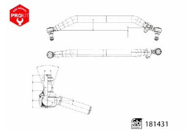 FEBI BILSTEIN BARRA KIEROWNICZY DAF CF XF 106 XF II XG XG + 10.12-  