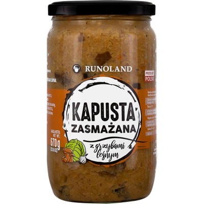 Kapusta Zasmażana z Grzybami Leśnymi 670g Runoland