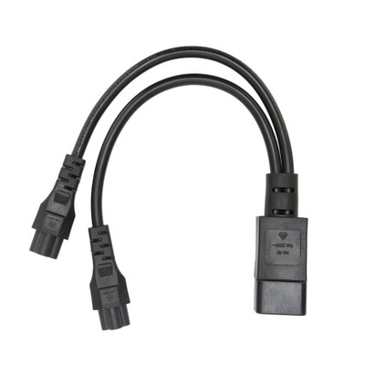 Splitter Power Cord IEC320 C14 MaletoDual IEC320C5