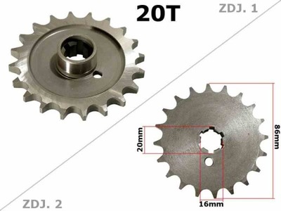 ENGRANAJE PARTE DELANTERA MZ ETZ250 20Z W  