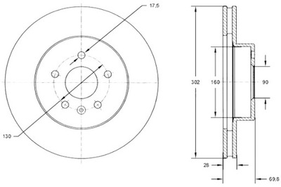 TOMEX BRAKES DISCOS DE FRENADO 2SZT. RENAULT MASTER 3 10- PARTE DELANTERA  