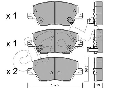 CIFAM 822-1103-0 SET PADS HAMULCOWYCH, BRAKES TARCZOWE - milautoparts-fr.ukrlive.com