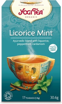 HERBATA YOGI TEA LICORICE MINT LUKRECJA Z MIĘTĄ