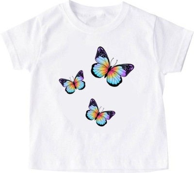 T-shirt Koszulka dziecięca motyle roz 104