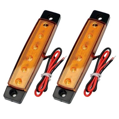 LAMPKI ŚWIATŁO OBRYSOWE OBRYSÓWKI LED ZESTAW 4SZT Pomarańczowe OŚWIETLENIE