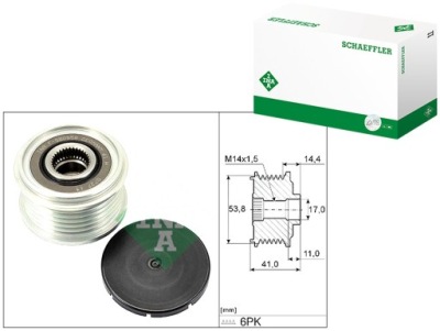 Шкив генератора ds ds 4 ds 7 citroen berlingo berlingo фото №1