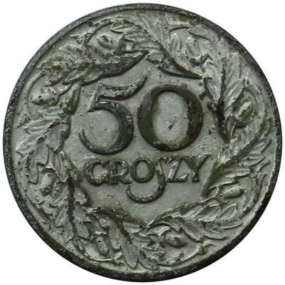 50 groszy 1938, niklowana, stan 3