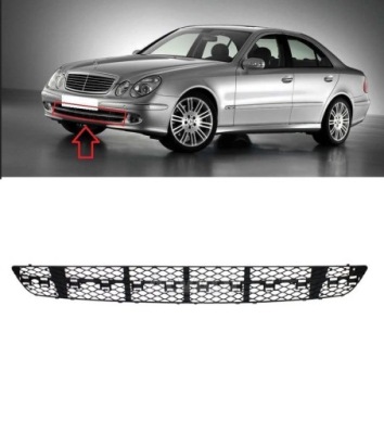 Решётка радиатора w бампере средняя mercedes 211 e-klasa , 2002- фото №1