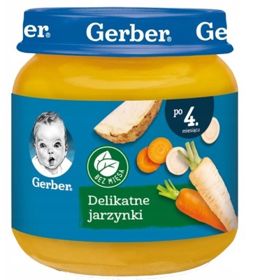 Gerber Obiadek Delikatne Jarzynki po 4 miesiącu dla niemowląt 125g