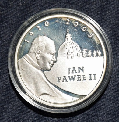 10 złotych Papież Jan Paweł II 2005 srebro Mennica Państwowa