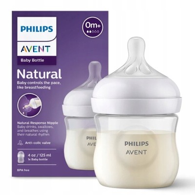 AVENT BUTELKA RESPONSYWNA 125ML NATURAL