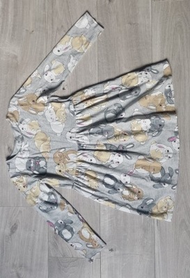 H&M sukienka w króliczki zajączki r. 134/140 cm