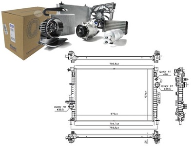 РАДИАТОР ДВИГАТЕЛЯ ВОДЫ FORD TOURNEO CONNECT V408 NADWOZIE WIELKO