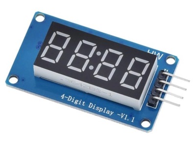 345 Wyświetlacz 4 cyfrowy LED TM1637 Czerwony Arduino