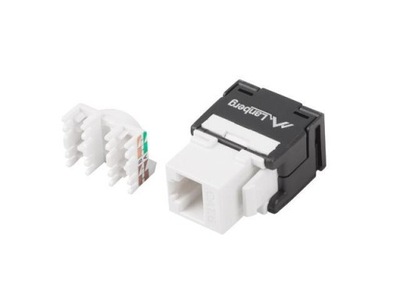 Moduł Keystone Lanberg gniazdo RJ45 -> LSA beznarzędziowy UTP kat.6a 180°